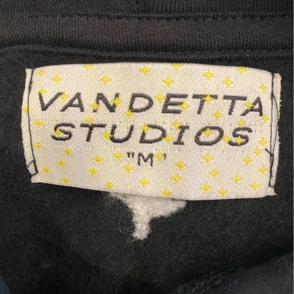 Vendetta Studios Women's Embroidered Black Patchwork Stars NWOT Size Medium - Picture 5 of 7